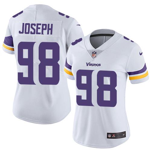 Women 2019 Minnesota Vikings 98 Linval Joseph White Nike Vapor Untouchable Limited NFL Jersey